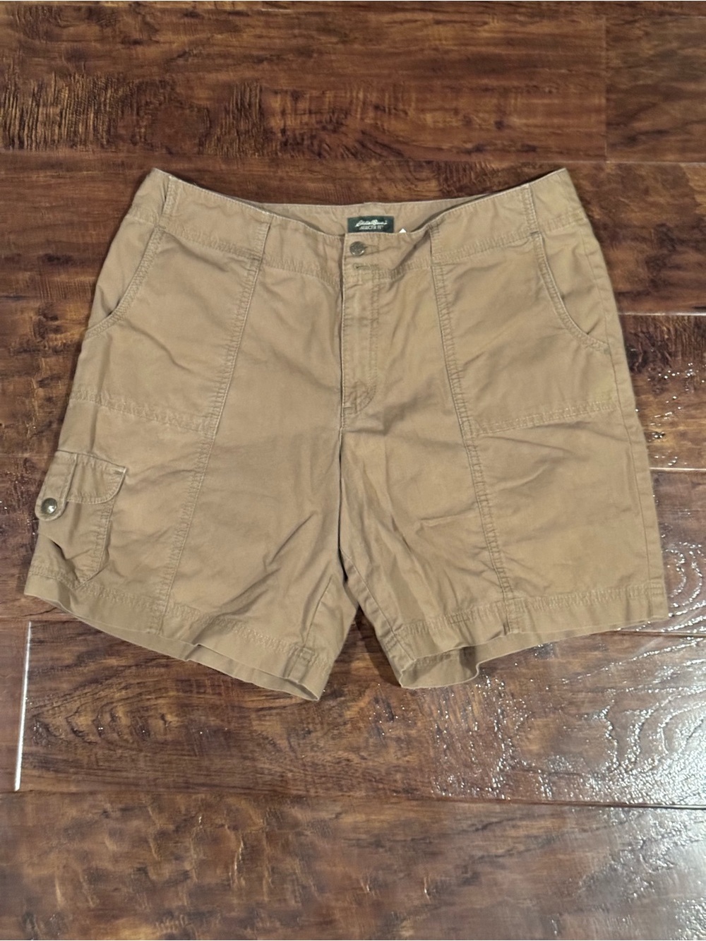 Eddie Bauer Women's Mid Rise Cotton Twill Cargo Shorts Size 12